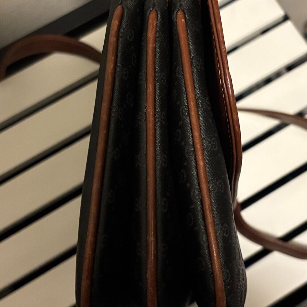 Rare Gucci Vintage 80s Monogram Canvas & Leather - Picture 9 of 15
